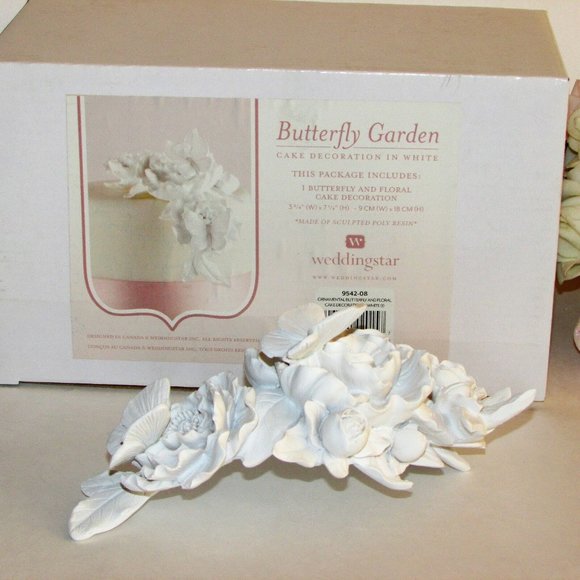 NEW Wedding Cake Topper BUTTERFLY GARDEN Bridal Decor Cottagecore - Picture 8 of 11